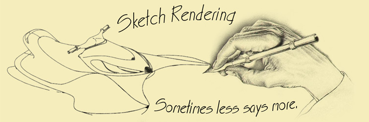 Sketch Rendering. Sometimes Less Says More