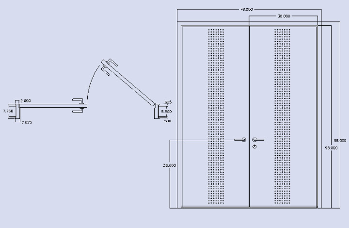 <b>Racerback Exterior Door</b><span><br /> Designed by <b>Leo Sanchez</b> of <b>Neoporte Modern Door</b> • Created in <a href='/3d-modeling/3d-modeling-argon.html'>Argon 3D Modeling Software</a></span>