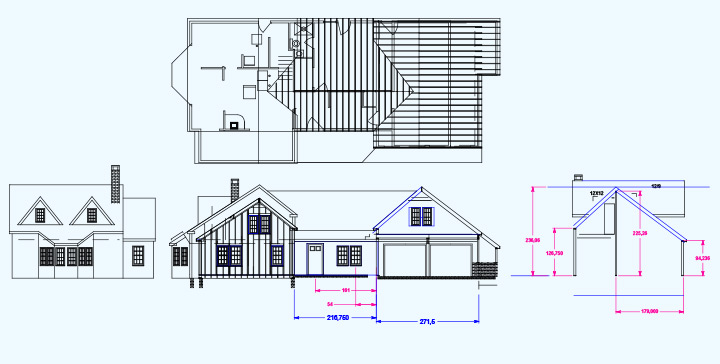 <b>Saltbox Renovation</b><span><br /> Designed by <b><a href='/success-stories/retired-by-design/'>Merrill Hall</a></b> • Created in <a href='/2d-3d-drafting/2d-3d-cad-graphite.html'>Graphite Precision CAD Software</a></span>