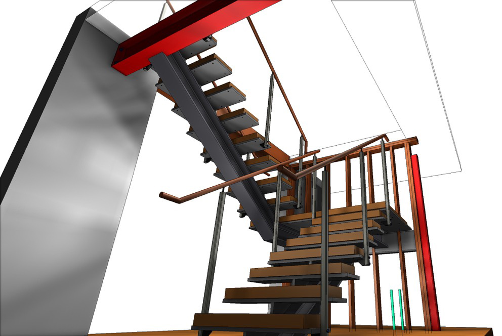 <b>Stairs</b><span><br /> Designed by <b>Frank Portschy</b> • Created and rendered in <a href='/3d-modeling/3d-modeling-cobalt.html'>Cobalt CAD & 3D Modeling Software</a></span>