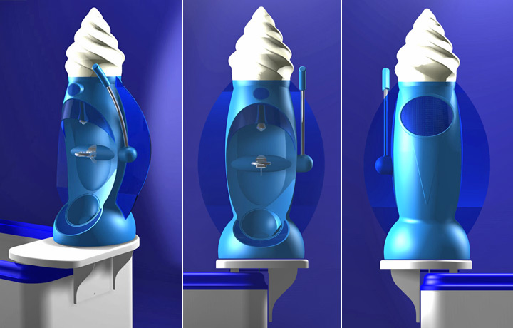 <b>Ice Cream Machine</b><span><br /> Designed by <b><a href='/success-stories/ice-cream-dream-machine/'>Nicolas Dearden</a></b> • Created in <a href='/3d-modeling/3d-modeling-cobalt.html'>Cobalt CAD & 3D Modeling Software</a></span>