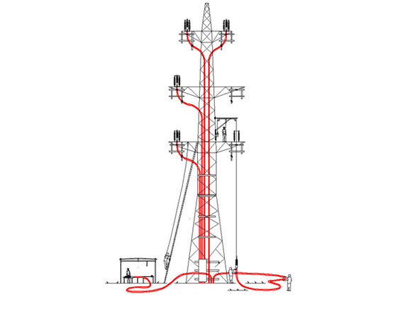 <b>Installation Plan of Electric Pylon</b><span><br /> Designed by <b>Walter Arnold</b> • Created in <a href='/2d-3d-drafting/2d-3d-cad-graphite.html'>Graphite Precision CAD Software</a></span>