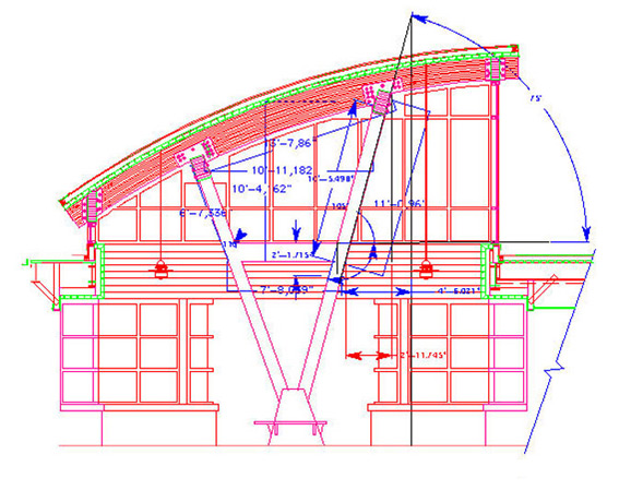 <b>Truss Detail Drawing</b><span><br /> Designed by <b><a href='/success-stories/catching-a-dream-in-midair/'>Robert Perless</a></b> • Created in <a href='/2d-3d-drafting/2d-3d-cad-graphite.html'>Graphite Precision CAD Software</a></span>