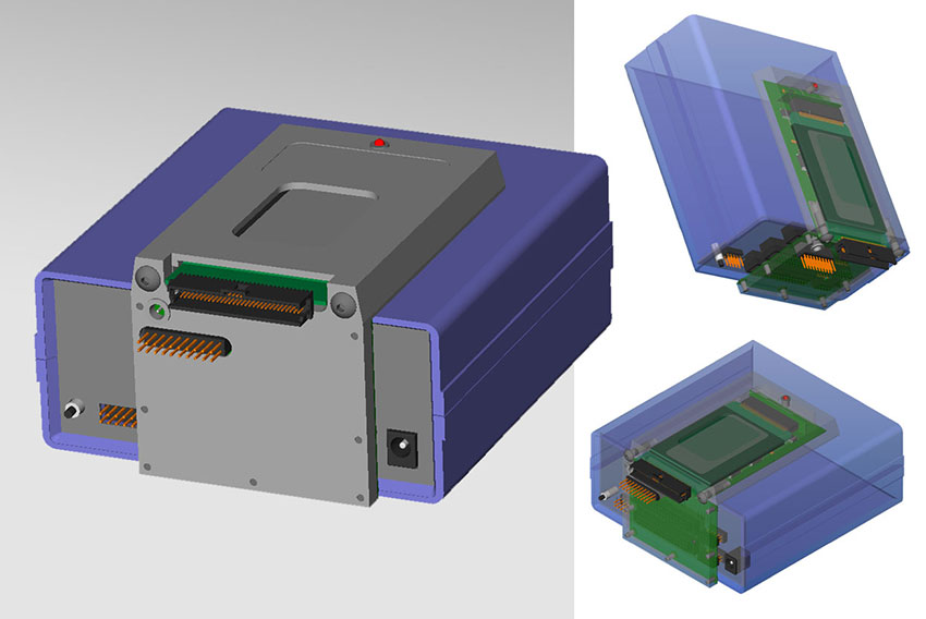 <b>Electro Mechanical Interconnect Adaptor</b><span><br /> Designed by <b>Tim Ponn</b> for <b>ALPTEX, Inc.</b>  • Created in <a href='/3d-modeling/3d-modeling-cobalt.html'>Cobalt CAD & 3D Modeling Software</a></span>