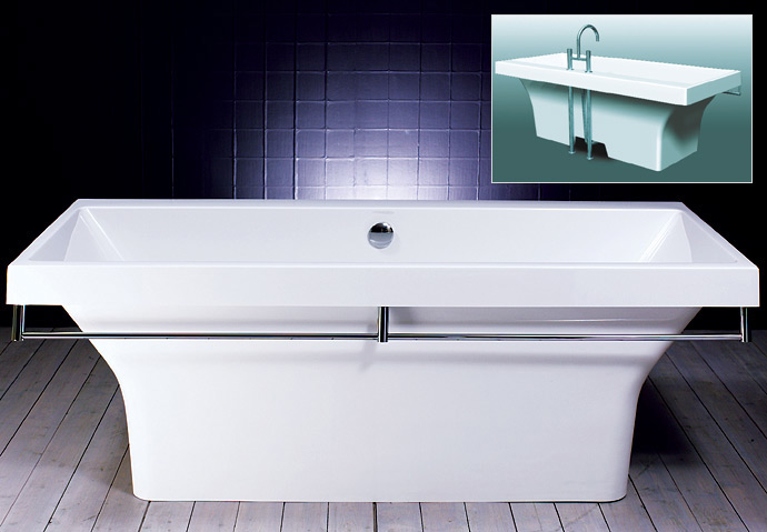 <b>Capri Bath Tub</b><span><br /> Designed by <b><a href='/success-stories/dare-to-be-square/'>Kevin Quigley</a></b> • Created in <a href='/3d-modeling/3d-modeling-cobalt.html'>Cobalt CAD & 3D Modeling Software</a></span>