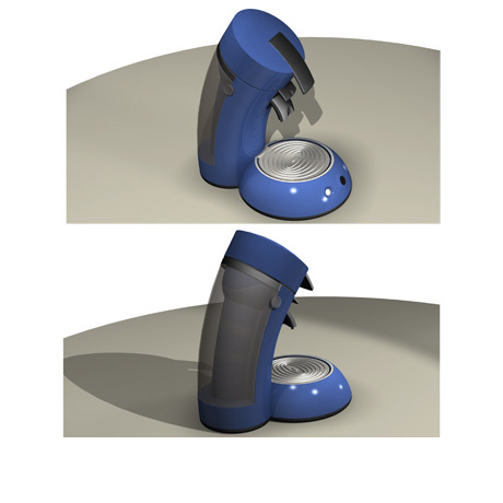 <b>Coffee Maker</b><span><br /> Designed by <b>Bert Lonsain</b> • Created in <a href='/3d-modeling/3d-modeling-cobalt.html'>Cobalt CAD & 3D Modeling Software</a></span>