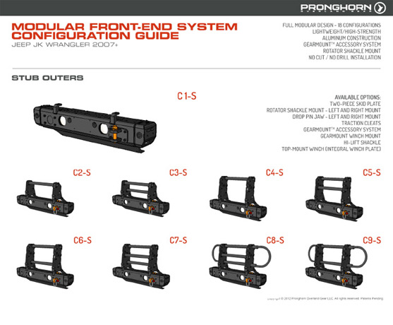 <b>Modular Front End System Configuration Guide</b><span><br /> Designed by <b><a href='/success-stories/mud-snow-sand-meet-technology/'>Trey Hermann</a></b> of <b><a href='http://pronghorngear.com/'>Pronghorn Overland Gear</a></b> • Created in <a href='/3d-modeling/3d-modeling-cobalt.html'>Cobalt CAD & 3D Modeling Software</a></span>