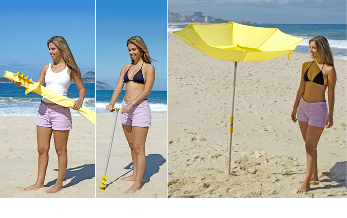 <b>Beach Umbrella</b><span><br /> Designed by <b><a href='/success-stories/in-the-spirit-of-great-design/'>Celso Santos</a></b> • Created in <a href='/3d-modeling/3d-modeling-cobalt.html'>Cobalt CAD & 3D Modeling Software</a> • <i>2005 iF International Forum Design Award Winner</i></span>